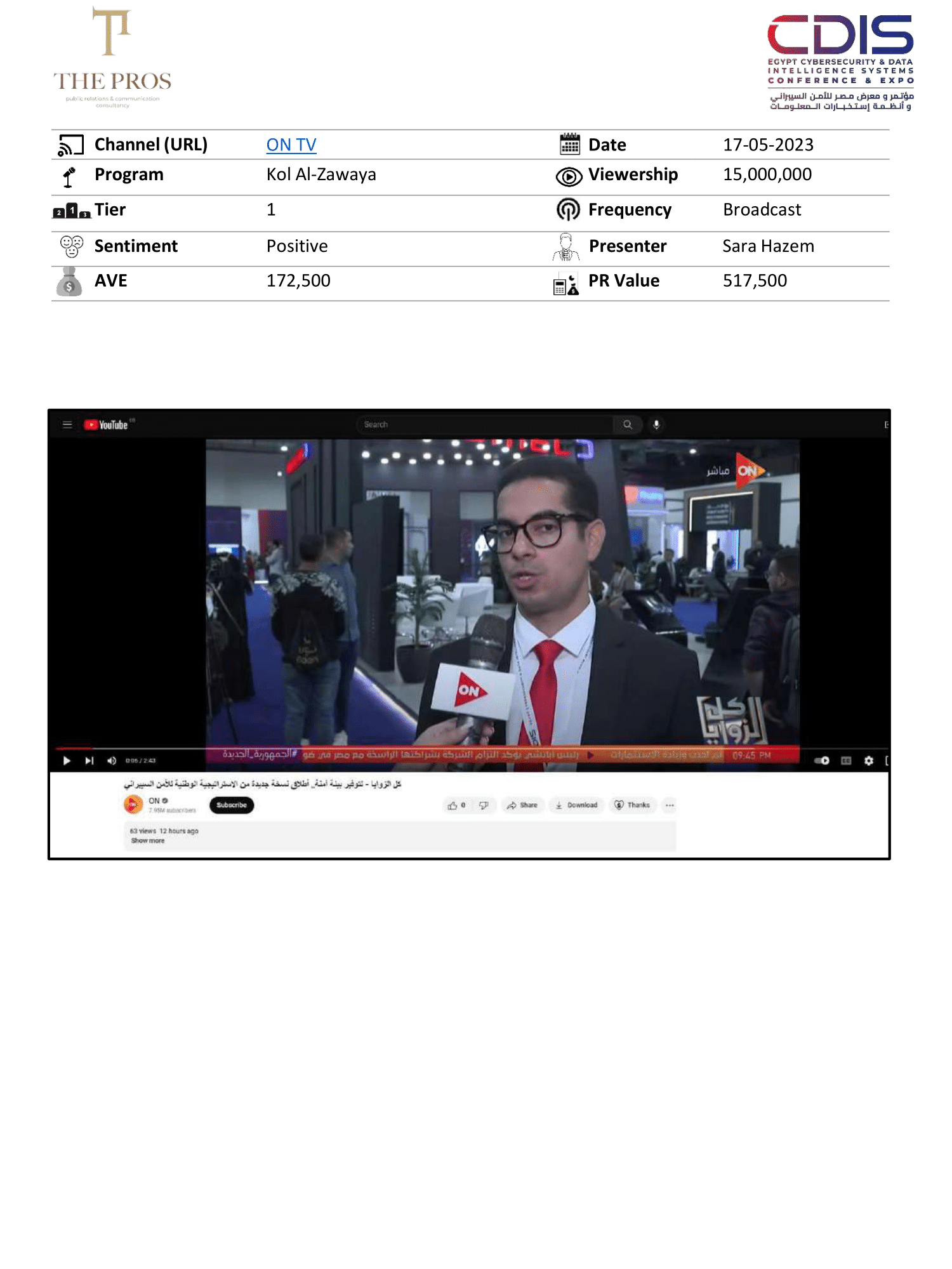 Media Coverage Report