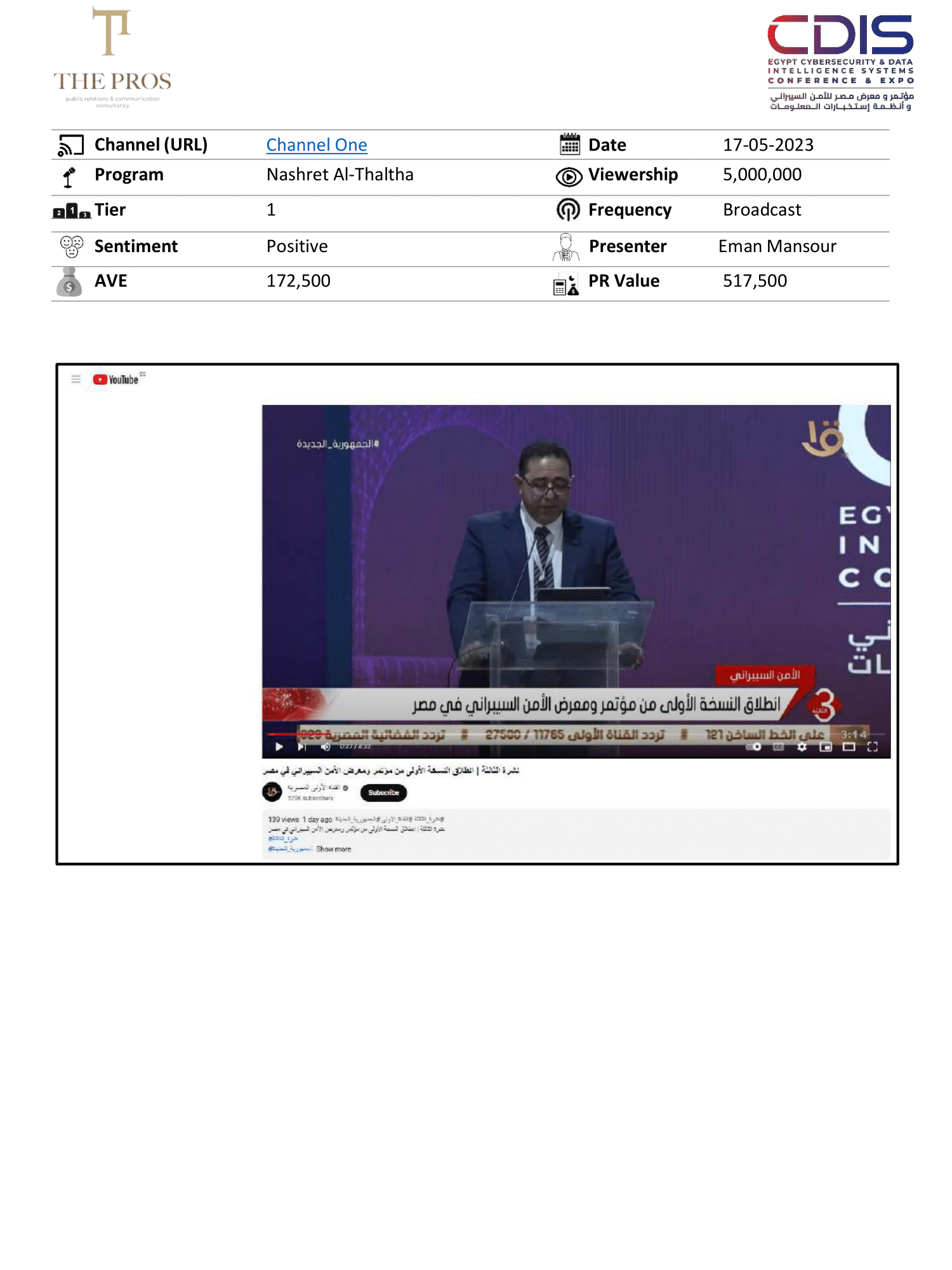 Media Coverage Report