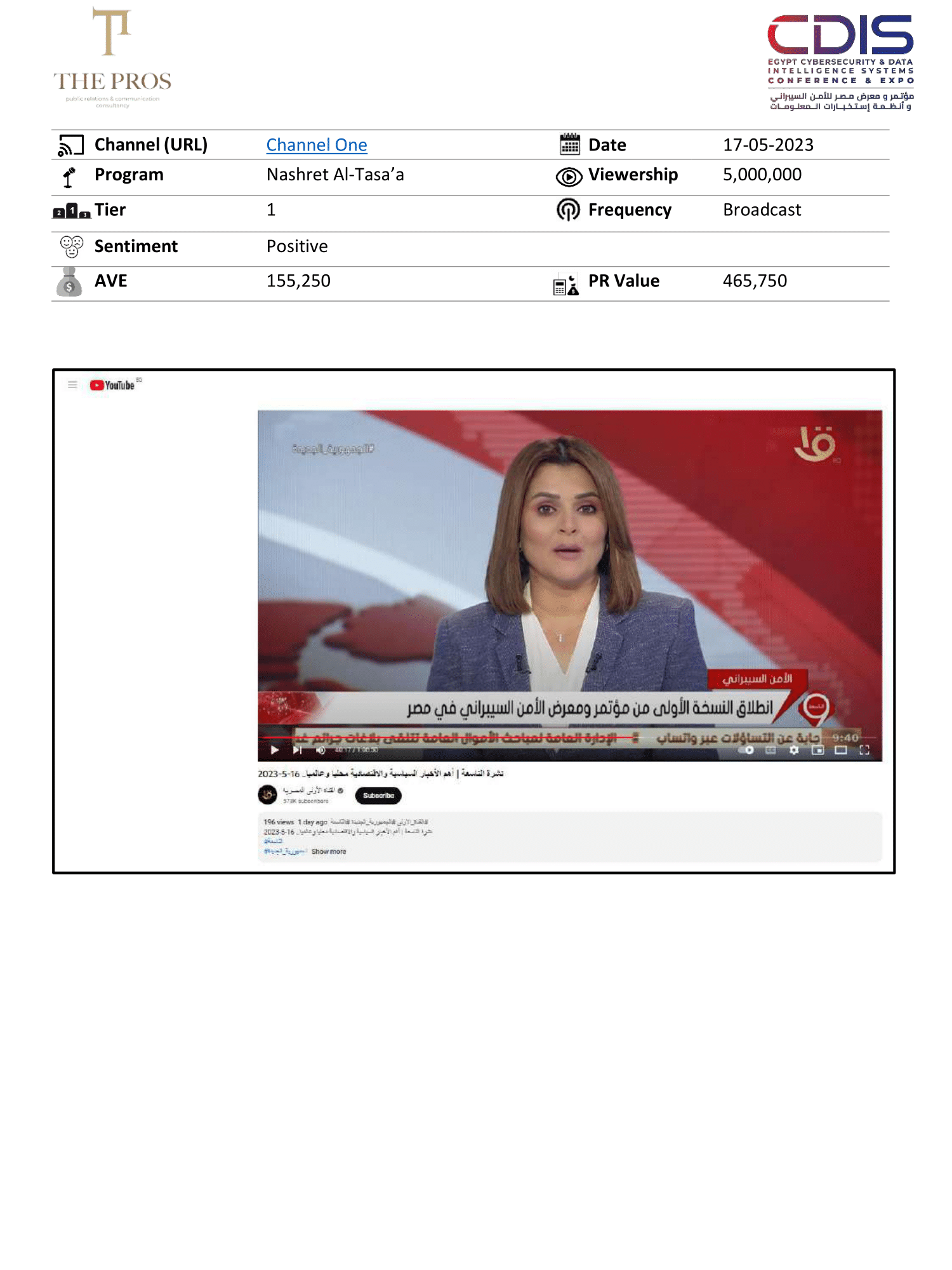 Media Coverage Report