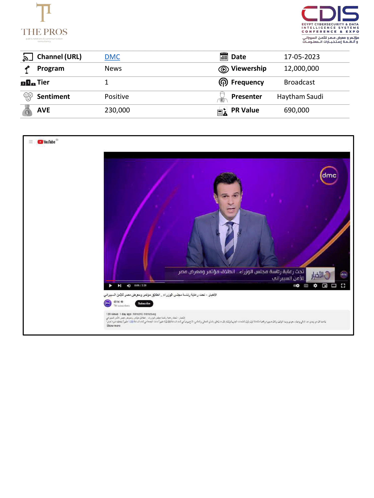 Media Coverage Report