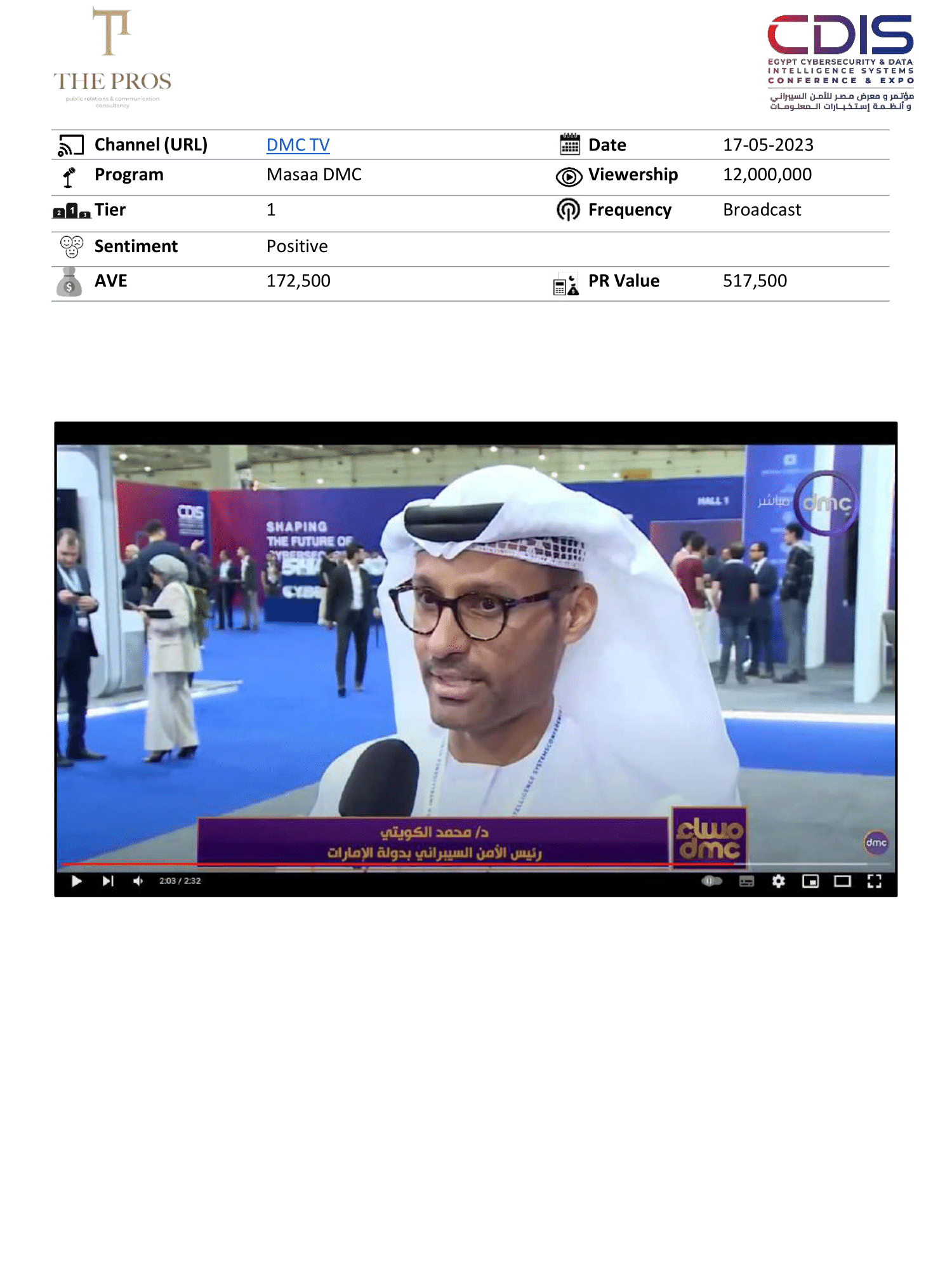 Media Coverage Report