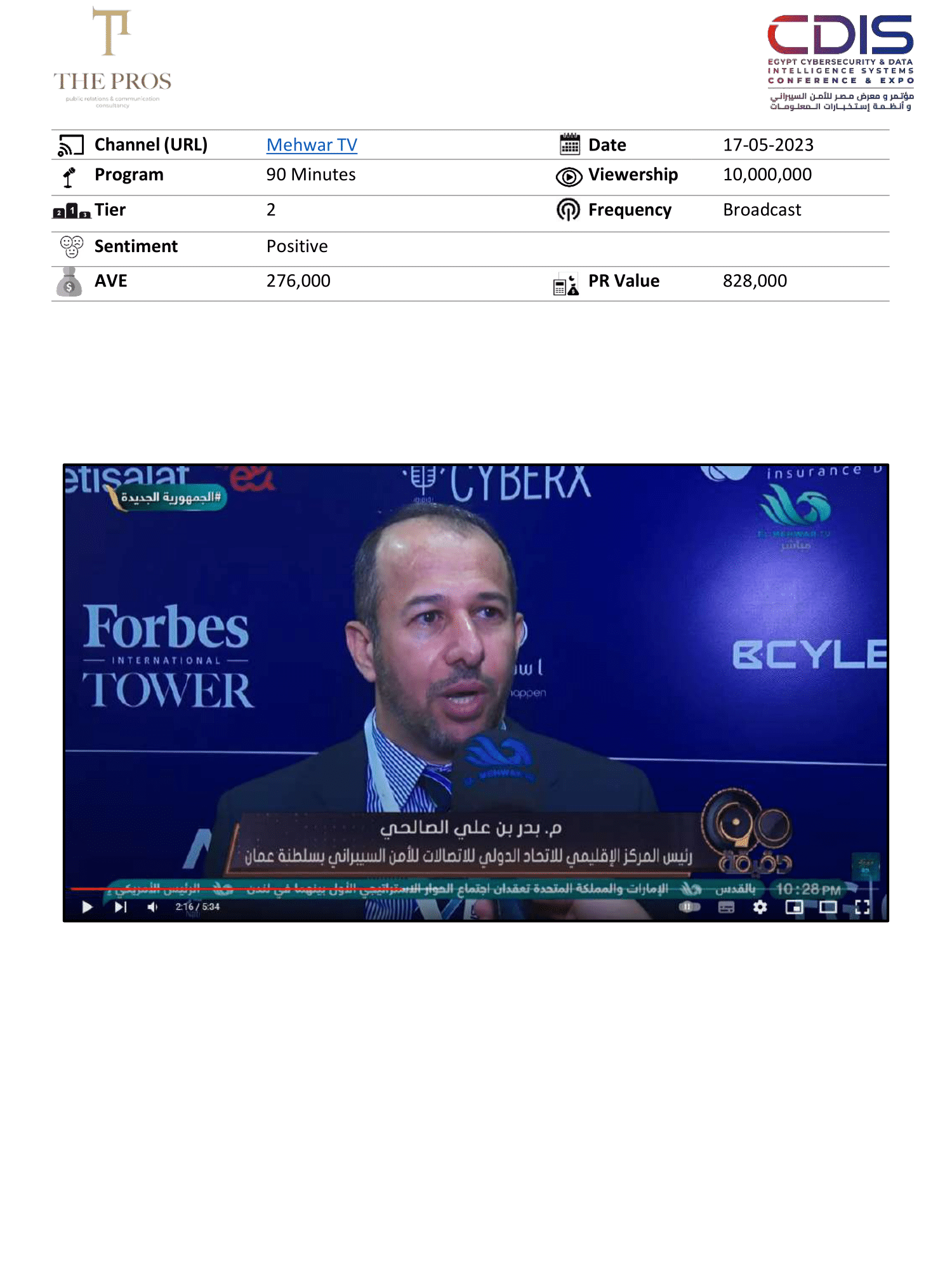 Media Coverage Report