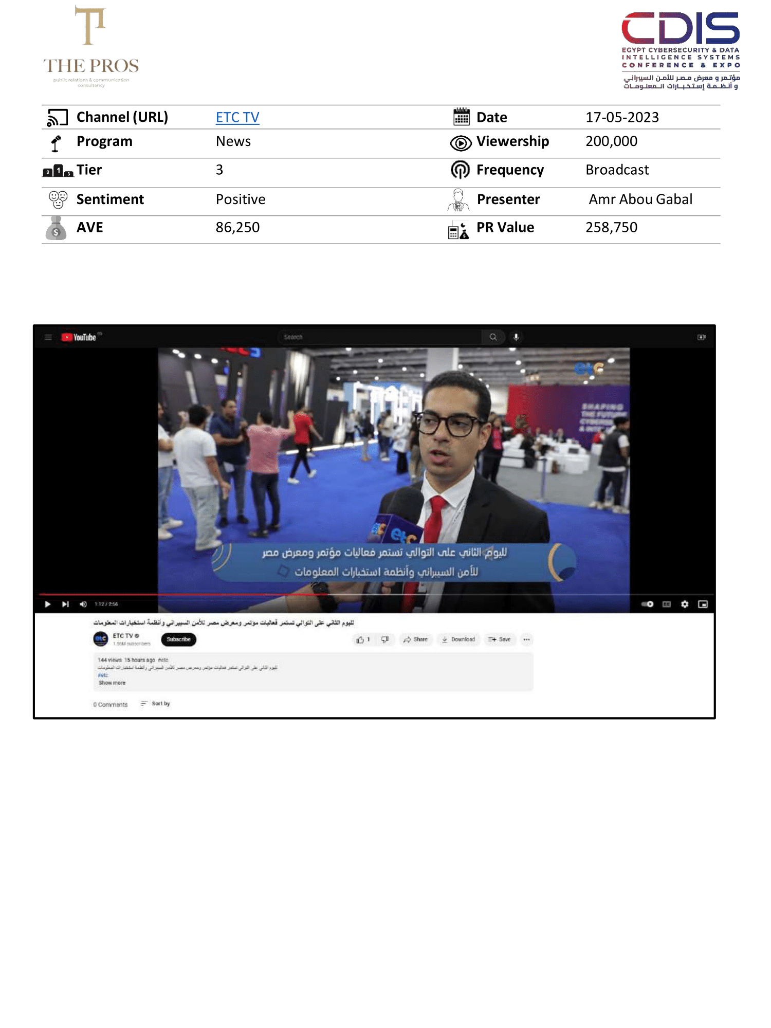 Media Coverage Report