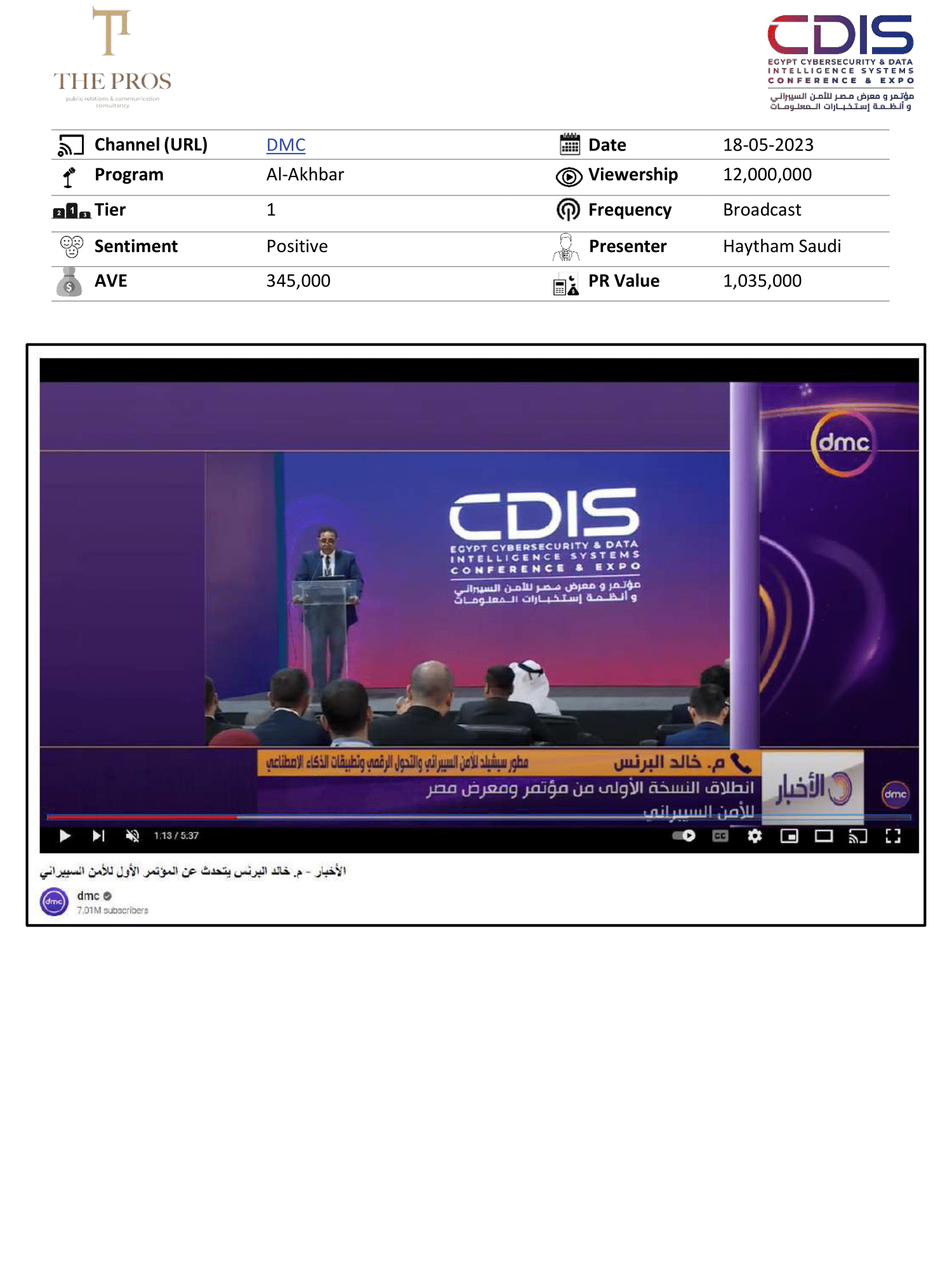 Media Coverage Report